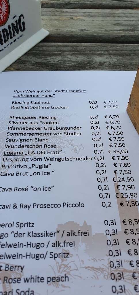 Lohrberg-Schänke menu 1